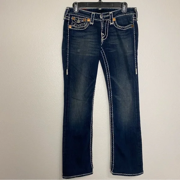 EUC True Religion Vintage Rollingwood Billy Super T White Big Stitch Size 27 - Picture 2 of 14